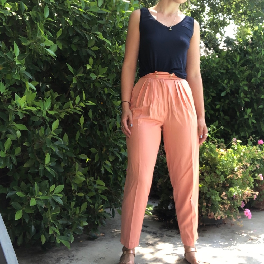 Vintage peachy soft high-waisted pants
